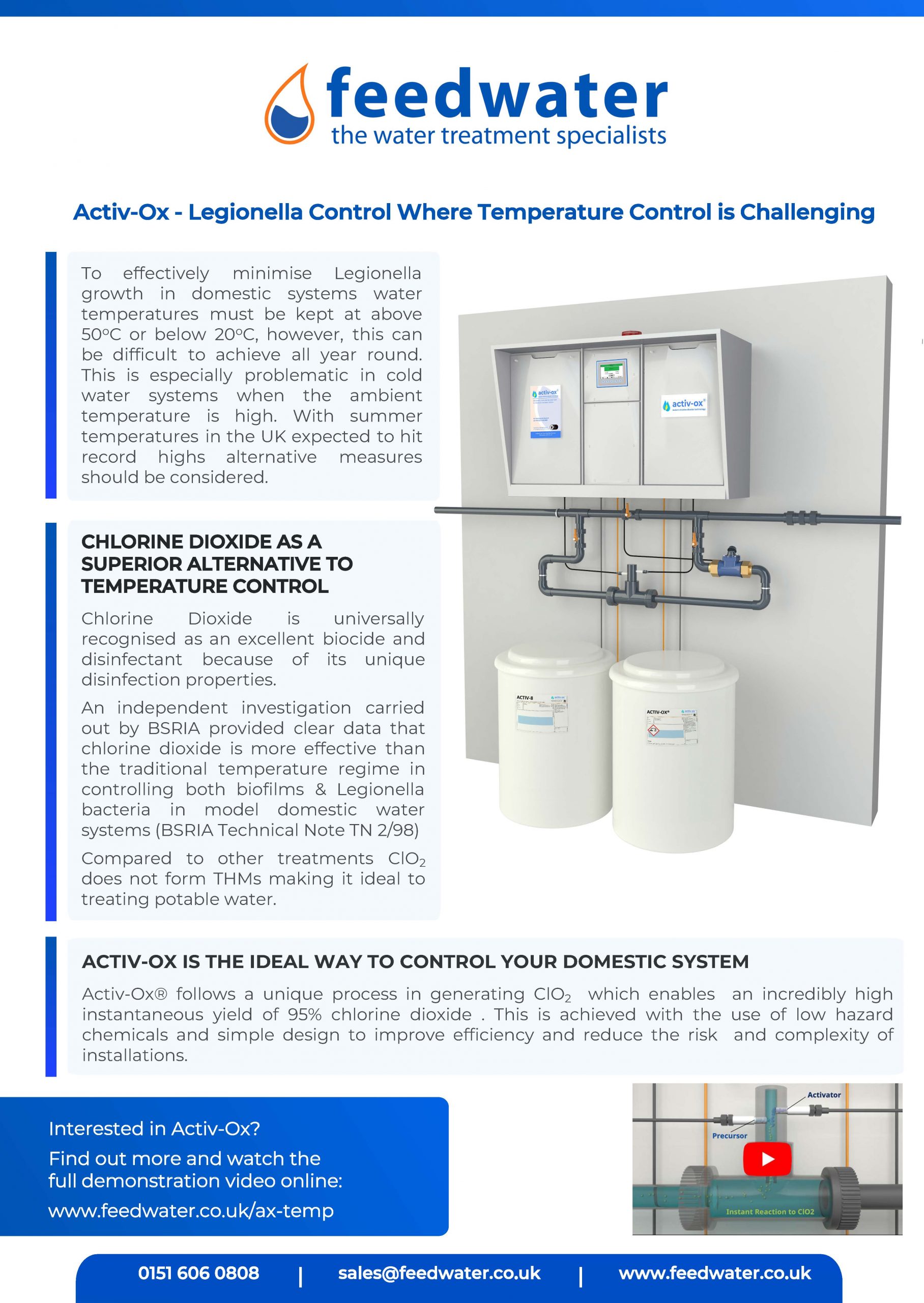 Feedwater Temperature Activ Ox Leaflet